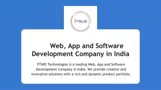web app and software development company in india