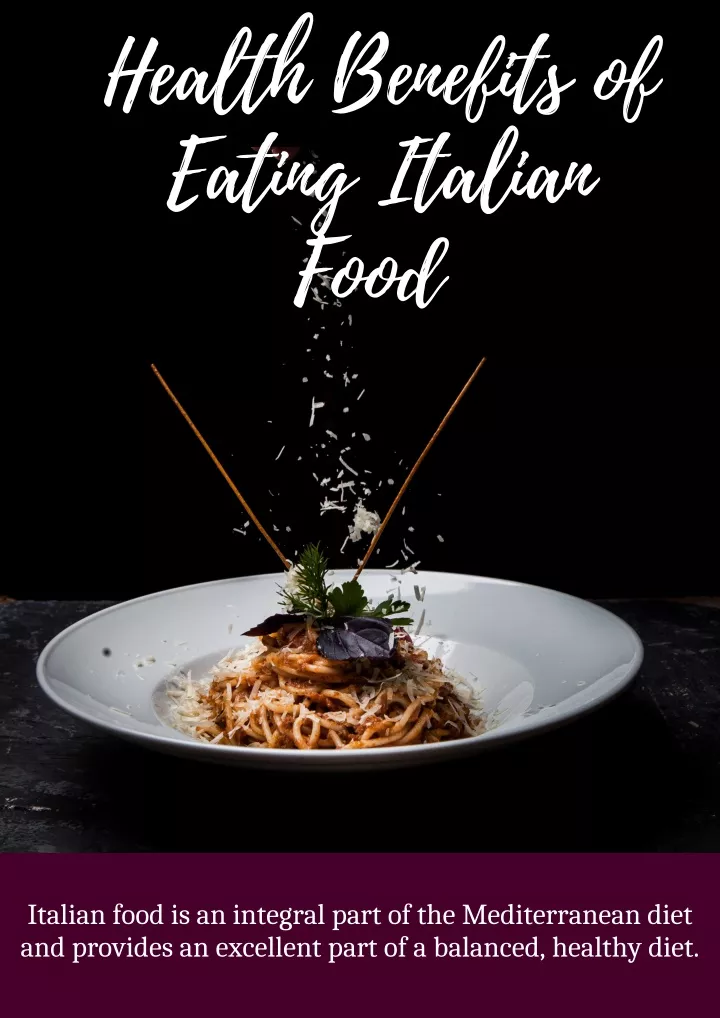 health benefits of eating italian food