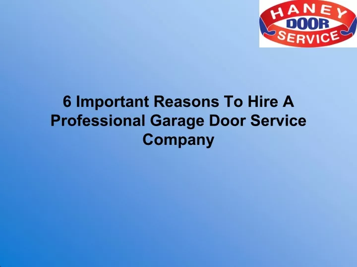 6 important reasons to hire a professional garage