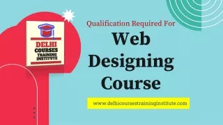 Qualification Required For Web Designing Course