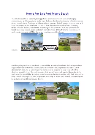 Home For Sale Fort Myers Beach