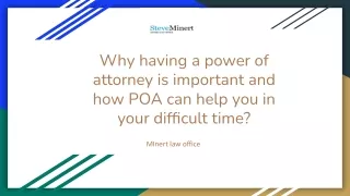 why having a power of attorney is important