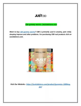 cbd gummy worms justcbdstore com