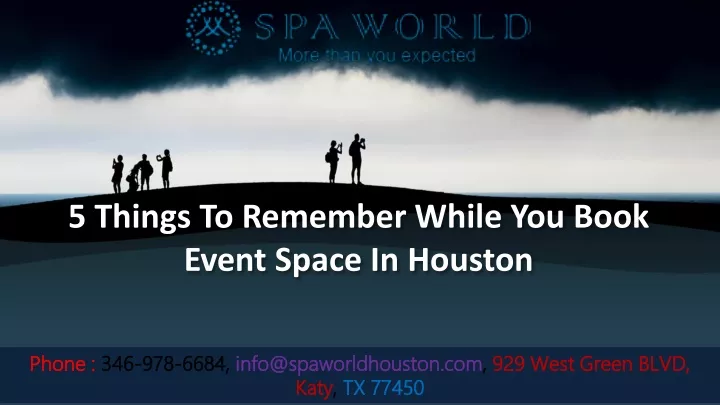 5 things to remember while you book event space
