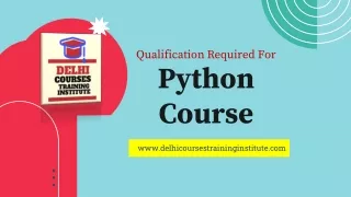 Qualification Required For Python Course