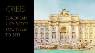 European city spots you need to see