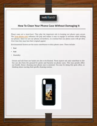 how to clean your phone case without damaging it