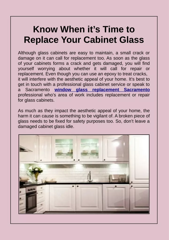 know when it s time to replace your cabinet glass