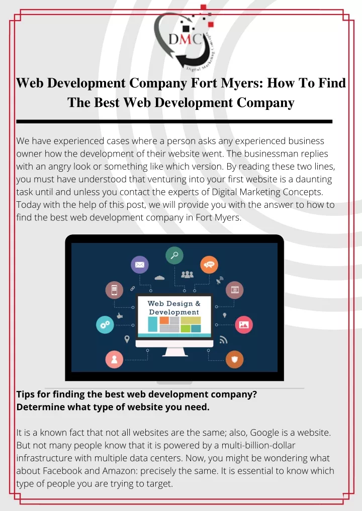 web development company fort myers how to find