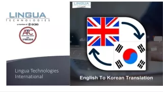 Most Prominent and Professional Translation Company- Lingua Technologies Interna
