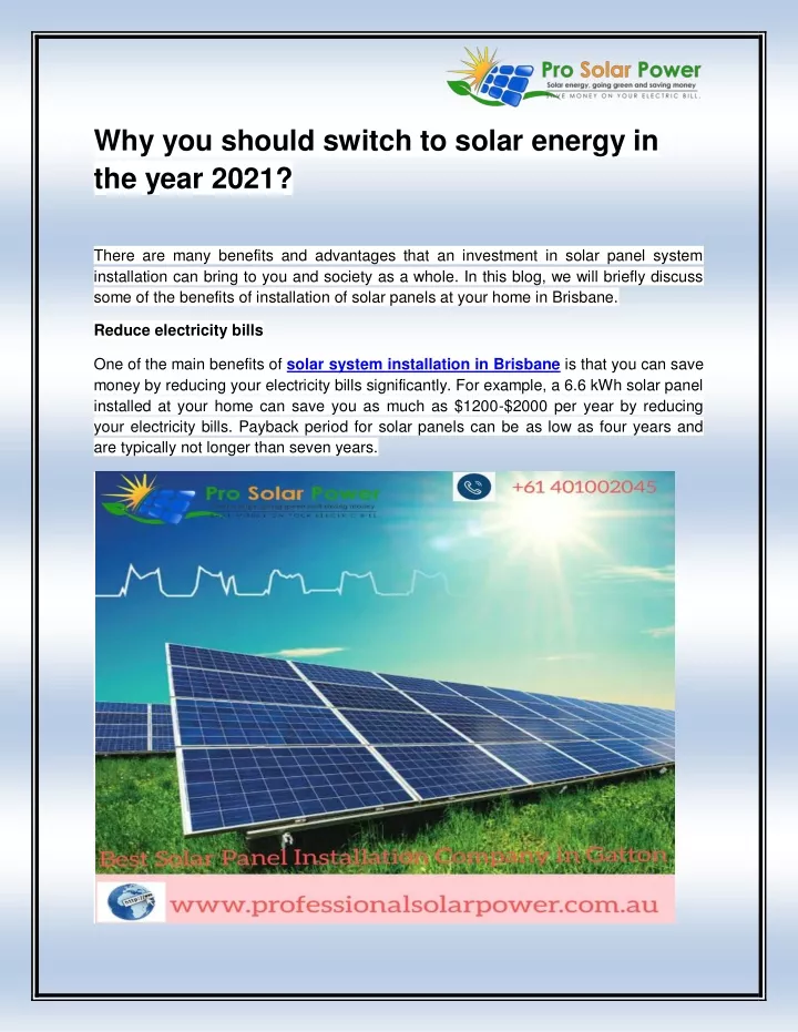 why you should switch to solar energy in the year