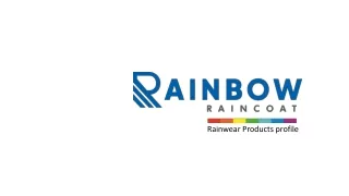 rainwear products profile