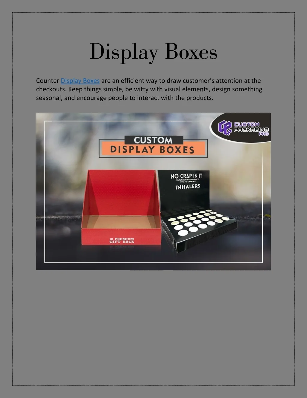 PPT - Display Boxes PowerPoint Presentation, free download - ID:10884750