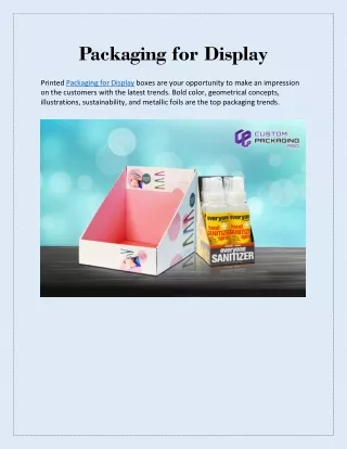 Packaging for Display
