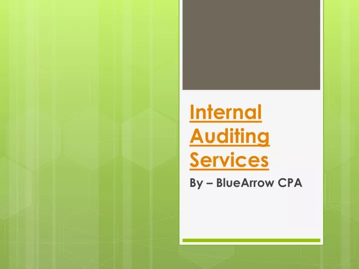 internal auditing services
