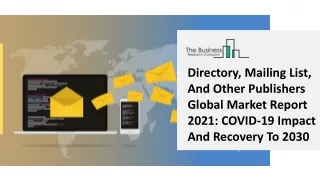 directory mailing list and other publishers