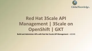 Red Hat 3Scale API Management | 3Scale on OpenShift | GKT