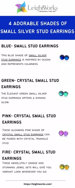 Buy Sheen Crystal Small Stud Earrings At Low Price In USA