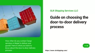 Guide on choosing the door-to-door delivery process