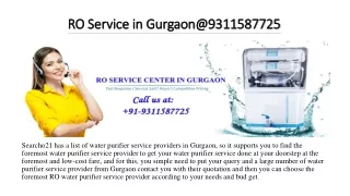 RO Service Near Me @9311587725 | Water Purifier Service Gurgaon