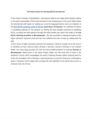 best IELTS coaching centre in Kerala -