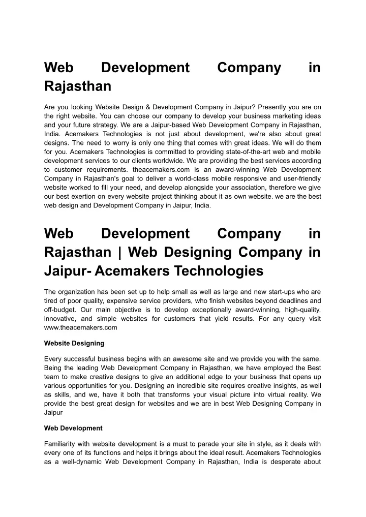 web rajasthan