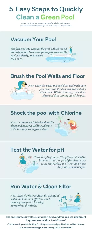 5  Easy Steps to Quickly Clean a Green Pool