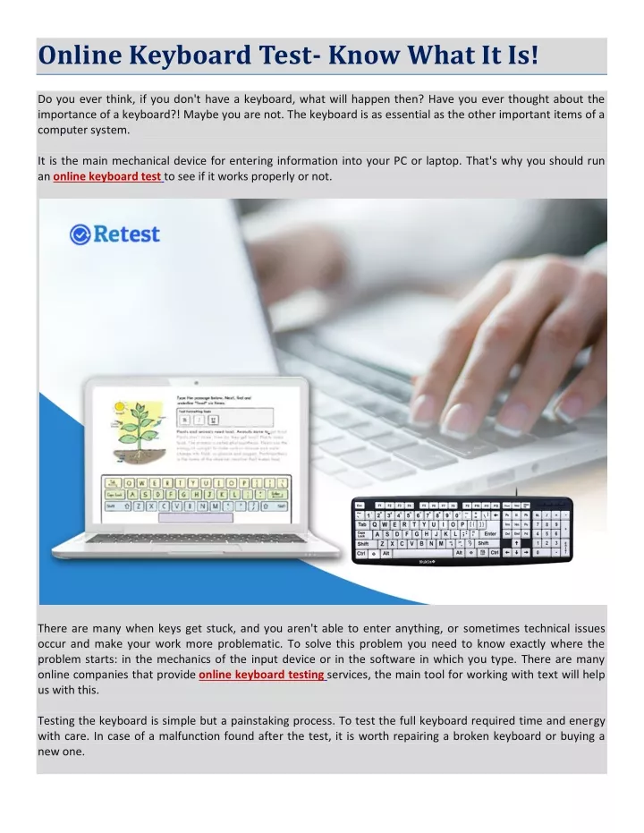 online keyboard test know what it is