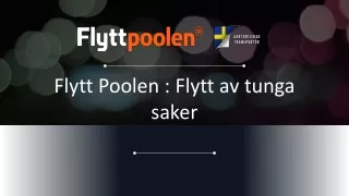 flytt poolen flytt av tunga saker
