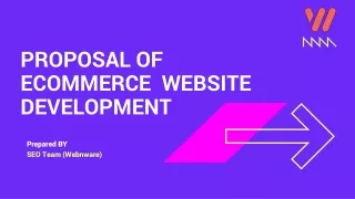 Proposal of Ecommerce Website Development