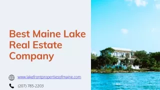 Best Maine Lake Real Estate Company To Publish Your Property Listing