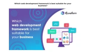 Which web development framework is best suitable for your business