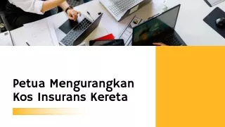 Petua Mengurangkan Kos Insurans Kereta