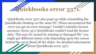quickbooks error 3371