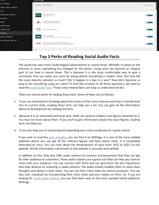 top 3 perks of reading social audio facts