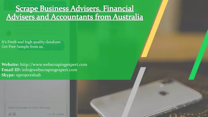 scrape business advisers financial advisers and accountants from australia