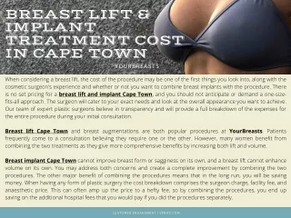 Breast Lift & Implant Treatment Cost in Cape Town