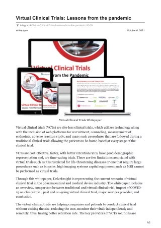 virtual clinical trials lessons from the pandemic