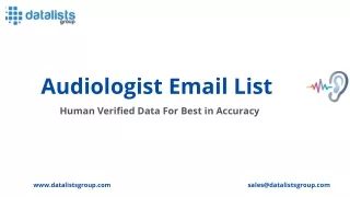 audiologist email list human verified data