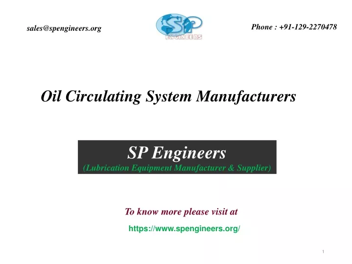 oil circulating system manufacturers