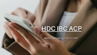 HDC IBC ACP Provides Best Business Services to individuals