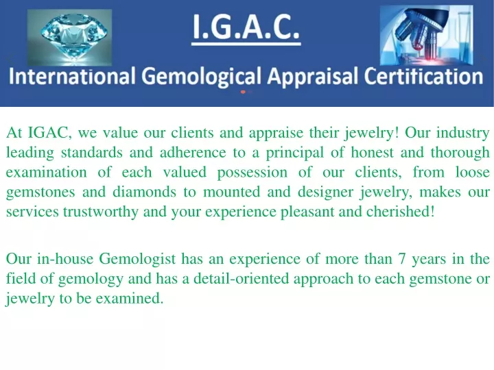 at igac we value our clients and appraise their
