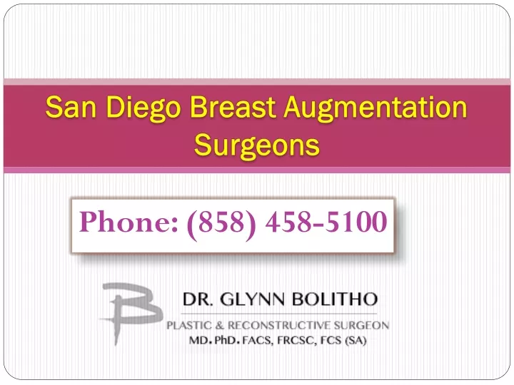 san diego breast augmentation surgeons