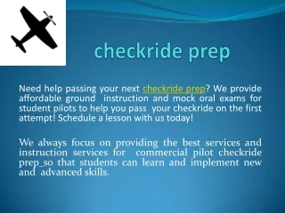 need help passing your next checkride prep