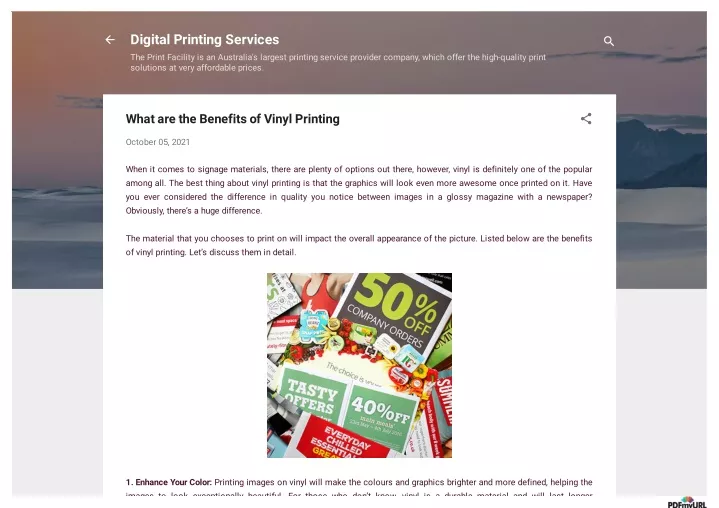 digital printing services