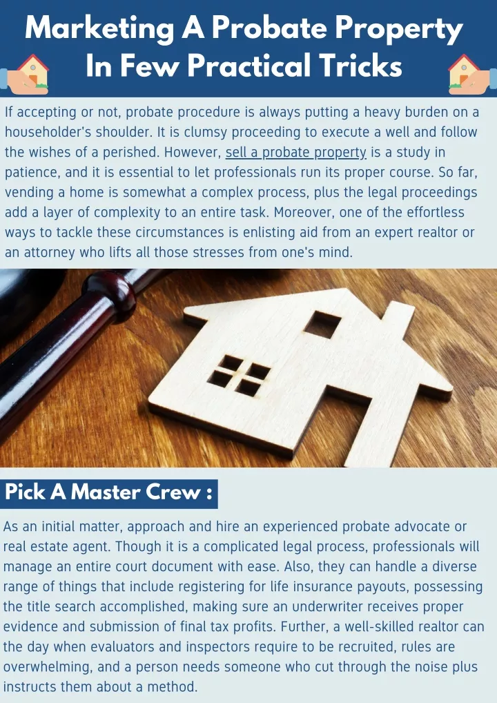 marketing a probate property in few practical