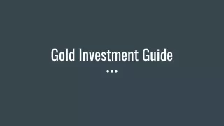 gold investment guide