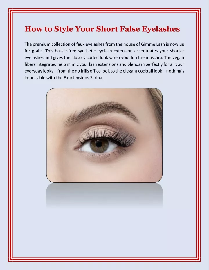 how to style your short false eyelashes