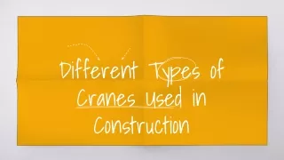 different types of cranes used in construction