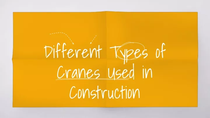 different types of cranes used in construction